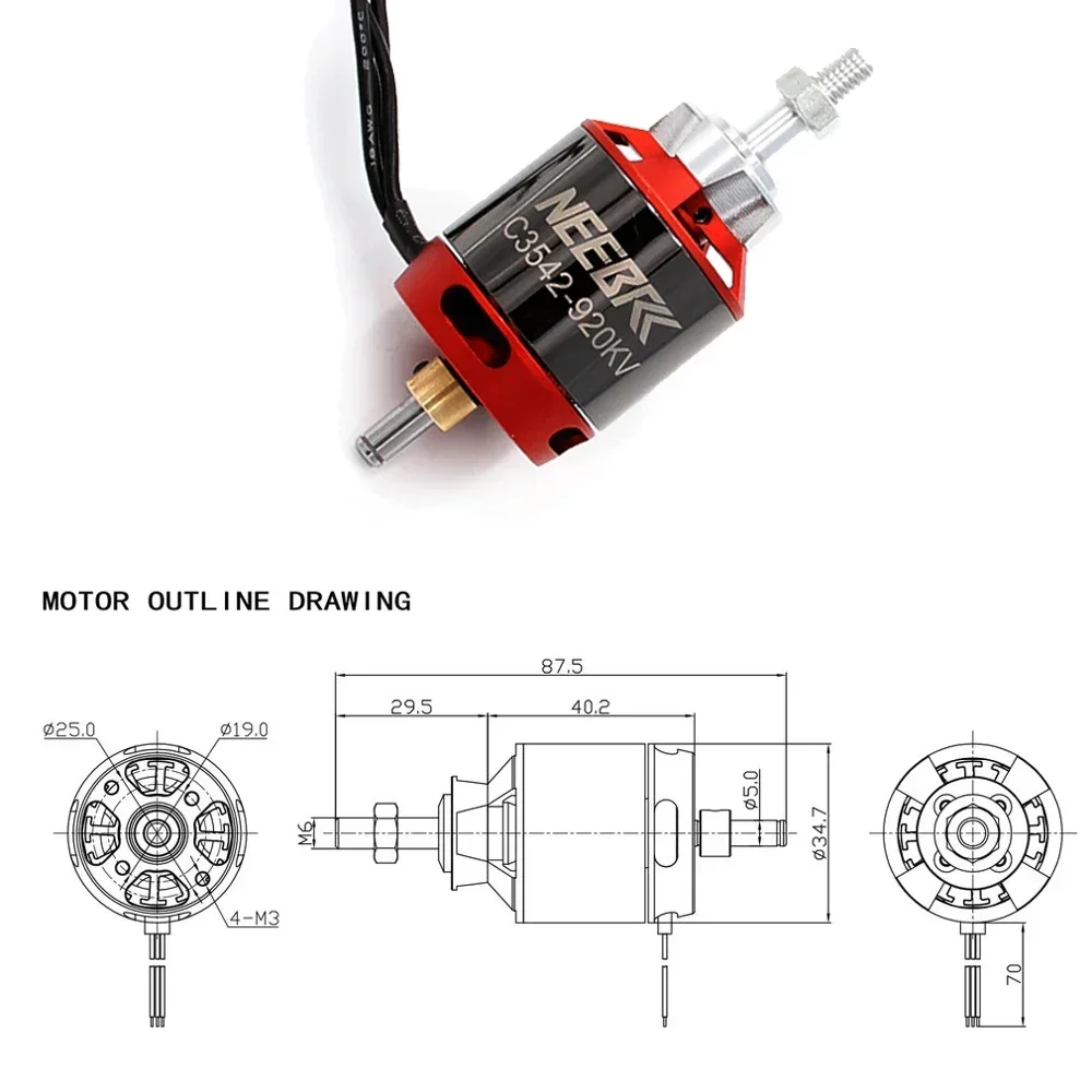 1/2/4 pces 3542 920kv 1400kv o - Brushless Motor Thrust Test Stand avaliação e preço